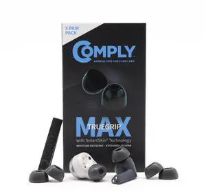 TWo-220-C TrueGrip MAX Memory Foam Ear Tips | For Technics EAH-AZ100, Denon PerL Pro, Soundcore, CMF & More, Better Comfort, Greater Noise Isolation, Black S/M/L (3 Pairs) TWo-220-C TrueGrip MAX Memory Foam Ear Tips | For Technics EAH-AZ100, Denon PerL Pro, Soundcore, CMF & More, Better Comfort, Greater Noise Isolation, Black S/M/L (3 Pairs)