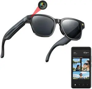 AI Smart Glasses with Camera, 1080P HD Video Recording, Hands-Free Video & Photo Recording, Real-Time Translation, Bluetooth Open-Ear Audio, Smart Glasses for Travel, Meetings & Vlogging AI Smart Glasses with Camera, 1080P HD Video Recording, Hands-Free Video & Photo Recording, Real-Time Translation, Bluetooth Open-Ear Audio, Smart Glasses for Travel, Meetings & Vlogging