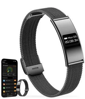 Unisex Smart Bracelet, Fitness Tracker Smart Watch with Heart Rate, Blood Oxygen, Sleep Monitoring, Waterproof, Multiple Sports Modes, Compatible with Android/iOS (Black mesh Tape) Unisex Smart Bracelet, Fitness Tracker Smart Watch with Heart Rate, Blood Oxygen, Sleep Monitoring, Waterproof, Multiple Sports Modes, Compatible with Android/iOS (Black mesh Tape)
