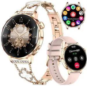 Smart Watch for Women 1.27" HD Touch Screen Fitness Watch,Bluetooth Call&Message Notifications Heart Rate/Sleep Monitor Smartwatch, IP68 Waterproof 100+ Sport Modes (Rose Gold RT-220) Smart Watch for Women 1.27" HD Touch Screen Fitness Watch,Bluetooth Call&Message Notifications Heart Rate/Sleep Monitor Smartwatch, IP68 Waterproof 100+ Sport Modes (Rose Gold RT-220)