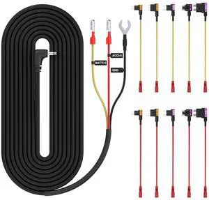 Dash Cam Hardwiring Kit, 4.5m Power Cable for 24H Parking Mode | Multi-Fuse Set Included, 12V/24V Support, Compatible with All Dash Cams Dash Cam Hardwiring Kit, 4.5m Power Cable for 24H Parking Mode | Multi-Fuse Set Included, 12V/24V Support, Compatible with All Dash Cams