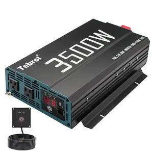 3500W Pure Sine Wave Inverter 12V DC to 110V AC Converter for Home, RV, Truck, Off-Grid Solar Power Inverter with Built-in 5V/2.1A USB, AC Hardwire Port, Remote Controller 3500W Pure Sine Wave Inverter 12V DC to 110V AC Converter for Home, RV, Truck, Off-Grid Solar Power Inverter with Built-in 5V/2.1A USB, AC Hardwire Port, Remote Controller