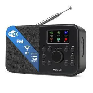 SR-L Radio, Bluetooth, FM & Internet, 150 Presets- Black | Podcast player, 50,000+ internet stations, alarm clock, sleep timer, colour display, mains or battery, compact kitchen radio SR-L Radio, Bluetooth, FM & Internet, 150 Presets- Black | Podcast player, 50,000+ internet stations, alarm clock, sleep timer, colour display, mains or battery, compact kitchen radio