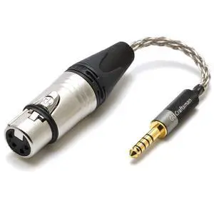 4.4mm Balanced Male to 4 Pin XLR Balanced Female Portable Headphone Adapter Cable 6N Single Crystal Silver Headphone Jack Convert Cable for Audio Players with 4.4mm Ports 4.4mm Balanced Male to 4 Pin XLR Balanced Female Portable Headphone Adapter Cable 6N Single Crystal Silver Headphone Jack Convert Cable for Audio Players with 4.4mm Ports