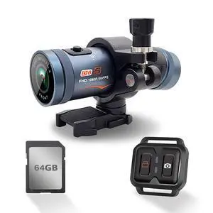 Motorcycle Dash Cam Front and Rear with GPS & WiFi, Dual Camera Helmet & Bike Recorder with Sony Starvis IMX307 Sensor, Remote Control, Waterproof Riding Camera, Night Vision, 64GB Card Included Motorcycle Dash Cam Front and Rear with GPS & WiFi, Dual Camera Helmet & Bike Recorder with Sony Starvis IMX307 Sensor, Remote Control, Waterproof Riding Camera, Night Vision, 64GB Card Included