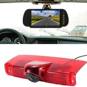Car Third Roof Top Mount Brake Lamp Light Rear View Reverse Parking Camera,Replacement for Chevrolet Express GMC Chevy Savana Exporer Vans Cargo Van 2003-2018(with 7 inch Rear View Mirror) Car Third Roof Top Mount Brake Lamp Light Rear View Reverse Parking Camera,Replacement for Chevrolet Express GMC Chevy Savana Exporer Vans Cargo Van 2003-2018(with 7 inch Rear View Mirror)