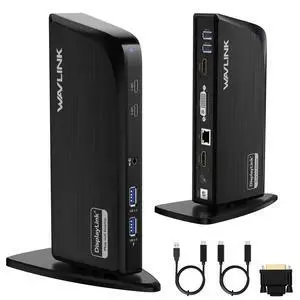 Displaylink Docking Station, 12-in-1 Triple Monitor Docking Station | 4K HDMI, 2K HDMI, 2K DVI, Gigabit Ethernet, 6X 5Gbps USB A/C, Audio for Mac (DisplayLink Driver Required)/Windows/Chrome Displaylink Docking Station, 12-in-1 Triple Monitor Docking Station | 4K HDMI, 2K HDMI, 2K DVI, Gigabit Ethernet, 6X 5Gbps USB A/C, Audio for Mac (DisplayLink Driver Required)/Windows/Chrome