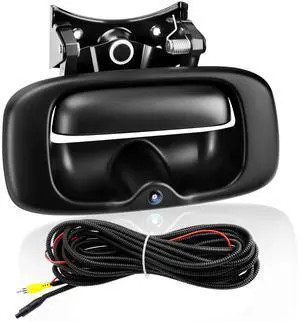 Metal Tailgate Handle Backup Camera for 1999-06 Chevy Silverado GMC Sierra | Tail gate Latch with Bezel Trim Rod Clips, 170° Wide-angle Night Vision Waterproof Rear View Camera OE# 15228539 Metal Tailgate Handle Backup Camera for 1999-06 Chevy Silverado GMC Sierra | Tail gate Latch with Bezel Trim Rod Clips, 170° Wide-angle Night Vision Waterproof Rear View Camera OE# 15228539