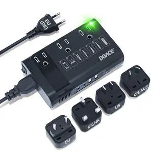 Voltage Converter US to Europe, 350W Converter for European Travel for Curling Iron and Hair Straighteners, 220V to 110V Converter Plug Adapter with 2 USB A & 2 USB C Ports Voltage Converter US to Europe, 350W Converter for European Travel for Curling Iron and Hair Straighteners, 220V to 110V Converter Plug Adapter with 2 USB A & 2 USB C Ports