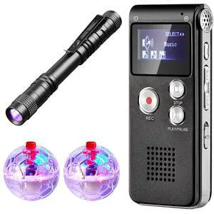 4 Pcs Ghost Hunting Equipment Kit,Black,Fashion | 1 Evp Voice Recorder 8 Gb, 1 UV Flashlight, 2 LED Light up Cat Ball, Ghost Investigation Paranormal Equipment for Inspection 4 Pcs Ghost Hunting Equipment Kit,Black,Fashion | 1 Evp Voice Recorder 8 Gb, 1 UV Flashlight, 2 LED Light up Cat Ball, Ghost Investigation Paranormal Equipment for Inspection