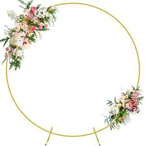 Round Backdrop Stand 7.2FT Gold Metal Circle Balloon Arch Frame | Metal Circle Backdrop Stand Gold Round Arch for Wedding Birthday Party Bridal Baby Shower Anniversary Event Ceremony Round Backdrop Stand 7.2FT Gold Metal Circle Balloon Arch Frame | Metal Circle Backdrop Stand Gold Round Arch for Wedding Birthday Party Bridal Baby Shower Anniversary Event Ceremony