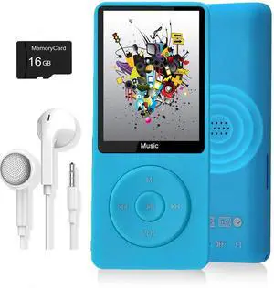 MP3 Player, Music Player with 16GB Micro SD Card, Build-in Speaker/Photo/Video Play/FM Radio/Voice Recorder/E-Book Reader, Supports up to 128GB MP3 Player, Music Player with 16GB Micro SD Card, Build-in Speaker/Photo/Video Play/FM Radio/Voice Recorder/E-Book Reader, Supports up to 128GB