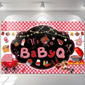 BBQ Baby Shower Backdrop Baby Q Baby Shower Party Decorations Its A BabyQ Newborn Barbecue Picnic Party Banner 70.8 x 43.3 Inch BBQ Baby Shower Backdrop Baby Q Baby Shower Party Decorations Its A BabyQ Newborn Barbecue Picnic Party Banner 70.8 x 43.3 Inch