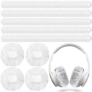 400 Pieces Headphone Covers Disposable Ear Earpads Sanitary Non-Woven Headset Cover Sweatproof Stretch Earphone Earcup Protector (White 11cm) 400 Pieces Headphone Covers Disposable Ear Earpads Sanitary Non-Woven Headset Cover Sweatproof Stretch Earphone Earcup Protector (White 11cm)