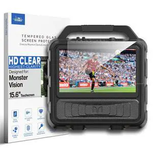 Premium Tempered Glass Screen Protector designed for Monster Vision Portable TV Entertainment System 15.6" Display Touchscreen 9H Anti Scratch (HD Clear) Premium Tempered Glass Screen Protector designed for Monster Vision Portable TV Entertainment System 15.6" Display Touchscreen 9H Anti Scratch (HD Clear)
