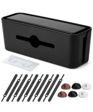 Bates- Cable Management Box, Small, Cable Organizer Box, Cord Organizer Box, Cable Box Organizer, Cord Management Box, Cord Hider Box, Cord Box for Wires on Floor, Power Strip Cover Box Baby Proof Bates- Cable Management Box, Small, Cable Organizer Box, Cord Organizer Box, Cable Box Organizer, Cord Management Box, Cord Hider Box, Cord Box for Wires on Floor, Power Strip Cover Box Baby Proof
