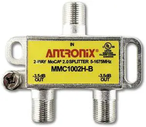 2 Way MMC1002H-B 5-1675 MHz MoCA 2.0 Splitter for Frontier Formerly Verizon Fios 2 Way MMC1002H-B 5-1675 MHz MoCA 2.0 Splitter for Frontier Formerly Verizon Fios