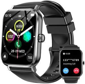 Smart Watch for Men Women with Calling, 1.83" Fitness Tracker with Heart Rate/Sleep Monitor, Step Tracker, New Gen Fitness Watch with 120 Sports Modes, IP68 Waterproof Smartwatch for Android/iOS Black Smart Watch for Men Women with Calling, 1.83" Fitness Tracker with Heart Rate/Sleep Monitor, Step Tracker, New Gen Fitness Watch with 120 Sports Modes, IP68 Waterproof Smartwatch for Android/iOS Black