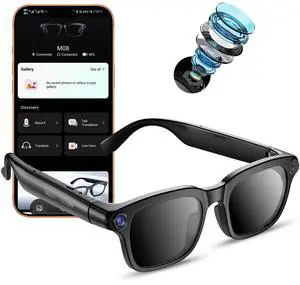 Ai Smart Glasses with Camera, 4K 8MP HD Photo and Video Recording with Real-Time Translation/Object Recognition/AI Voice Q&A/Recording, Calls and Music, UV & Blue Light Protection, Photochromic lens Ai Smart Glasses with Camera, 4K 8MP HD Photo and Video Recording with Real-Time Translation/Object Recognition/AI Voice Q&A/Recording, Calls and Music, UV & Blue Light Protection, Photochromic lens
