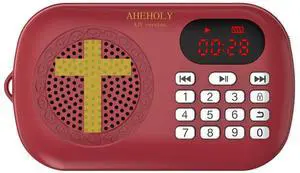 KJV Audio Bible Player, Portable Full Bible for Seniors, Red | Complete Old and New Testaments, simple buttons, loud clear audio, rechargeable, and no Wi-Fia Christian gift for families KJV Audio Bible Player, Portable Full Bible for Seniors, Red | Complete Old and New Testaments, simple buttons, loud clear audio, rechargeable, and no Wi-Fia Christian gift for families