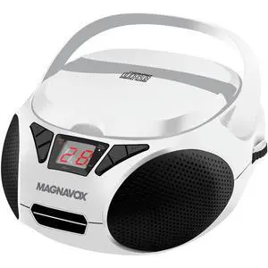 Portable Top Loading CD Boombox with AM/FM Stereo Radio in Black | CD-R/CD-RW Compatible | LED Display | AUX Port Supported | Programmable CD Player | (White) Portable Top Loading CD Boombox with AM/FM Stereo Radio in Black | CD-R/CD-RW Compatible | LED Display | AUX Port Supported | Programmable CD Player | (White)