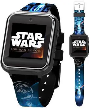 Star Wars Kids Smartwatch with OBI-Wan Kenobi Design, 10 Clock Faces, Selfie Camera, Voice and Video Recorder, Step Counter, Calculator, Alarm, Fun Games, and 3 Wallpapers Fits Wrists 5.5"-8.0" Star Wars Kids Smartwatch with OBI-Wan Kenobi Design, 10 Clock Faces, Selfie Camera, Voice and Video Recorder, Step Counter, Calculator, Alarm, Fun Games, and 3 Wallpapers Fits Wrists 5.5"-8.0"