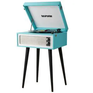 Standing Record Player with Legs, 3 Speed Vinyl LP Player Bluetooth Vintage Turntable with Built-in Speakers USB Input& Recorder, RCA Out, AUX in, Turquoise Standing Record Player with Legs, 3 Speed Vinyl LP Player Bluetooth Vintage Turntable with Built-in Speakers USB Input& Recorder, RCA Out, AUX in, Turquoise