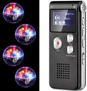 5 Pcs EVP Recorder Ghost Hunting Kit Paranormal Digital Voice Recorders with 4 LED Motion Activated Cat Balls Voice Activated Recorder with Playback for Home Outdoor Paranormal Equipment(Black) 5 Pcs EVP Recorder Ghost Hunting Kit Paranormal Digital Voice Recorders with 4 LED Motion Activated Cat Balls Voice Activated Recorder with Playback for Home Outdoor Paranormal Equipment(Black)