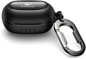 Case for Raycon Everyday Earbuds Classic Headphones, Shockproof Magnetic Case for Raycon Bluetooth Headset True Wireless Earbuds, Protective Cover with Magnetic Lid Lock & Carabiner, Black Case for Raycon Everyday Earbuds Classic Headphones, Shockproof Magnetic Case for Raycon Bluetooth Headset True Wireless Earbuds, Protective Cover with Magnetic Lid Lock & Carabiner, Black