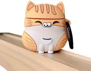 Earphone Case for AirPods Pro 3, Cute Sitting Smiling Happy Lucky Cat Case Soft TPU Silicone Case, Lovely Yellow Grey Kitty AirPods Pro 3 Cover Protective Skin Protector -Yellow Earphone Case for AirPods Pro 3, Cute Sitting Smiling Happy Lucky Cat Case Soft TPU Silicone Case, Lovely Yellow Grey Kitty AirPods Pro 3 Cover Protective Skin Protector -Yellow
