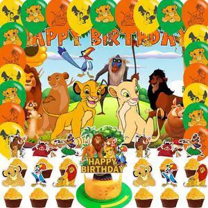 Lion Birthday Party Backdrop,Lion Party Decoration, Cartoon Lion Themed Happy Birthday Banner Shoot Photo Backgrounds Props for Party 5x3ft Lion Birthday Party Backdrop,Lion Party Decoration, Cartoon Lion Themed Happy Birthday Banner Shoot Photo Backgrounds Props for Party 5x3ft