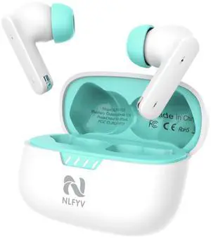 Wireless Bluetooth 6.0 Headphones with Active Noise Cancelling (ANC), 6-Mic ENC Clear Calls, 35 Hours Playtime, HiFi Stereo, in-Ear Headphones, for Home Office Travel Outdoor Sports - White Wireless Bluetooth 6.0 Headphones with Active Noise Cancelling (ANC), 6-Mic ENC Clear Calls, 35 Hours Playtime, HiFi Stereo, in-Ear Headphones, for Home Office Travel Outdoor Sports - White