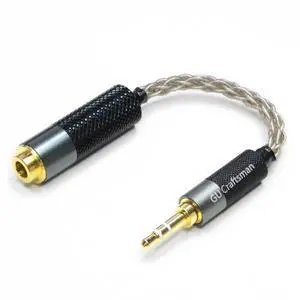 3.5mm Stereo Male to 4.4mm Balanced Female Portable Headphone Adapter Cable 6N Single Crystal Silver Headphone Jack Convert Cable for Audio Players with 3.5mm Ports 3.5mm Stereo Male to 4.4mm Balanced Female Portable Headphone Adapter Cable 6N Single Crystal Silver Headphone Jack Convert Cable for Audio Players with 3.5mm Ports