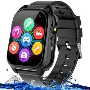 Waterproof Smart Watch for Kids 3-12 Years Old Boys Toys with 26 Games, Video Camera, Pedometer, Music Player, Alarm Clock, Flashlight, HD Touchscreen Toddler Watches Girls Birthdays Gifts (Black) Waterproof Smart Watch for Kids 3-12 Years Old Boys Toys with 26 Games, Video Camera, Pedometer, Music Player, Alarm Clock, Flashlight, HD Touchscreen Toddler Watches Girls Birthdays Gifts (Black)