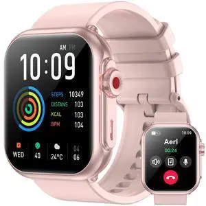 Smart Watch for Men Women, 1000mAh Battery 100-Day Standby Time, 1.85" HD Screen Fitness Tracker, 110+ Sport Modes, IP68 Waterproof, Heart Rate/Sleep Monitor, Fitness Watch for Android/iOS (Pink) Smart Watch for Men Women, 1000mAh Battery 100-Day Standby Time, 1.85" HD Screen Fitness Tracker, 110+ Sport Modes, IP68 Waterproof, Heart Rate/Sleep Monitor, Fitness Watch for Android/iOS (Pink)