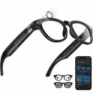 AI Smart Glasses with 4K Camera Standalone Bluetooth Video Glasses with Audio, Real-Time Translation, Auto-Tint Lenses, 32GB Storage No WiFi Needed for Travel, Outdoor & Daily Wear AI Smart Glasses with 4K Camera Standalone Bluetooth Video Glasses with Audio, Real-Time Translation, Auto-Tint Lenses, 32GB Storage No WiFi Needed for Travel, Outdoor & Daily Wear