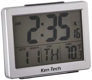 Ken-Tech T-4652 Atomic Radio Controlled LCD A larm Clock, 1.5-Inch, Black Blue Light Ken-Tech T-4652 Atomic Radio Controlled LCD A larm Clock, 1.5-Inch, Black Blue Light