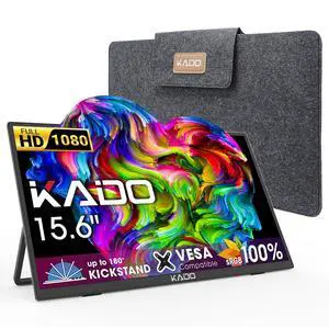 15.6" FHD Portable Monitor for Laptop 100% sRGB Second Display IPS | Laptop Screen Extender 1920x1080 HDMI USB-C, Carrying Sleeve 180° Kickstand for PC, Mac, Dex, Tablet, Xbox, PS4/PS5, Switch 15.6" FHD Portable Monitor for Laptop 100% sRGB Second Display IPS | Laptop Screen Extender 1920x1080 HDMI USB-C, Carrying Sleeve 180° Kickstand for PC, Mac, Dex, Tablet, Xbox, PS4/PS5, Switch