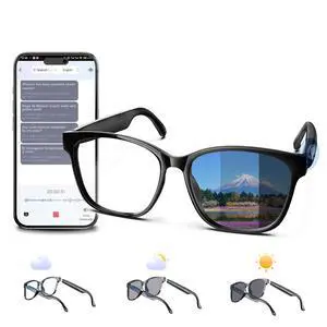 S7Ultra Auto-Tinting Smart Audio Glasses with Translation Support | Auto-Tinting UV400 Lenses, Prescription Lens Replaceable, 144-Language AI Translation, Open-Ear Audio & Calls S7Ultra Auto-Tinting Smart Audio Glasses with Translation Support | Auto-Tinting UV400 Lenses, Prescription Lens Replaceable, 144-Language AI Translation, Open-Ear Audio & Calls