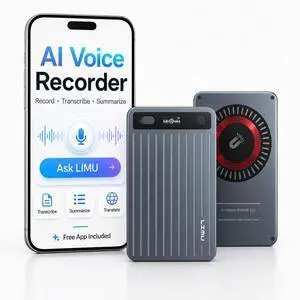 AI Voice Recorder 64GB, Note Taking Device, Wireless Charging GPT 5.5 | German Design Slim Transcribes for Meetings, Lectures & Calls, MindMaps, Summaries, Translates 125 Languages, App-Controlled AI Voice Recorder 64GB, Note Taking Device, Wireless Charging GPT 5.5 | German Design Slim Transcribes for Meetings, Lectures & Calls, MindMaps, Summaries, Translates 125 Languages, App-Controlled