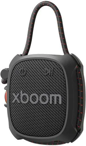xboom Rock by will.i.am, Portable Outdoor Bluetooth Speaker, up to 10 Hours, IP67 Dust and Water Resistant, Adjustable Mounting Cord, Black xboom Rock by will.i.am, Portable Outdoor Bluetooth Speaker, up to 10 Hours, IP67 Dust and Water Resistant, Adjustable Mounting Cord, Black