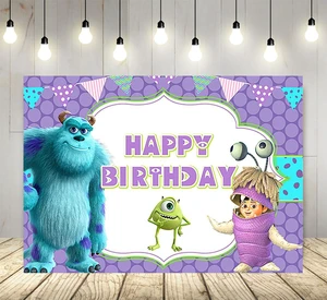 Purple Monster Inc Backdrop for Birthday Party Supplies 5x3ft Monster Inc Boo Theme Baby Shower Banner for Birthday Party Cake Table Decoration HM548E Purple Monster Inc Backdrop for Birthday Party Supplies 5x3ft Monster Inc Boo Theme Baby Shower Banner for Birthday Party Cake Table Decoration HM548E