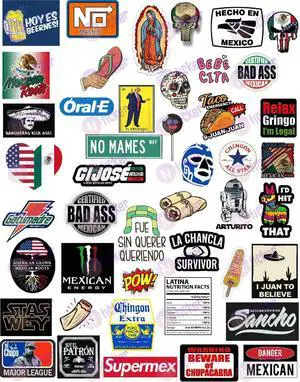 42 Mexican Stickers Calcomanías Mexicanas para Carro, Laptop 100% Vinyl Stickers Mexico Funny Decals for Hardhat, Bumper, Laptop, Water Bottle or Lunchbox. Pegatinas, Calcomanias para Autos 42 Mexican Stickers Calcomanías Mexicanas para Carro, Laptop 100% Vinyl Stickers Mexico Funny Decals for Hardhat, Bumper, Laptop, Water Bottle or Lunchbox. Pegatinas, Calcomanias para Autos