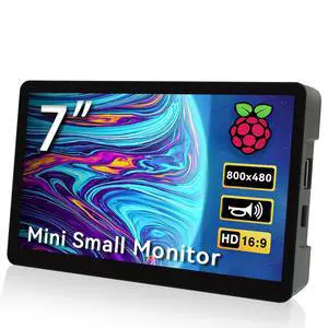 7 Inch Raspberry Pi Screen 800x480 Small HDMI Monitor with Case, LCD Screen Display for Raspberry Pi 5/4/3/2/ Jetson Nano Win11/10/8/7, Dual Speakers, Non-Touch 7 Inch Raspberry Pi Screen 800x480 Small HDMI Monitor with Case, LCD Screen Display for Raspberry Pi 5/4/3/2/ Jetson Nano Win11/10/8/7, Dual Speakers, Non-Touch