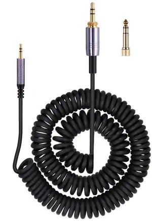 Coiled Audio Cable for Bose QuietComfort Ultra, QC45, QC35, QC25 Headphones | 2.5mm to 3.5mm(1/8") Extension Aux Cord with 6.35mm Adapter, 4ft to 14ft Long Coiled Audio Cable for Bose QuietComfort Ultra, QC45, QC35, QC25 Headphones | 2.5mm to 3.5mm(1/8") Extension Aux Cord with 6.35mm Adapter, 4ft to 14ft Long