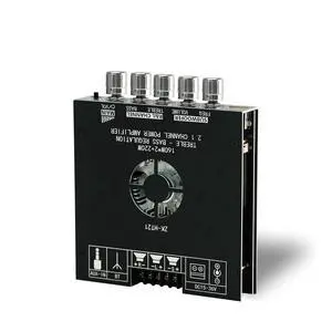 Bluetooth Digital Amplifier Board, 160W×2+220W Subwoofer 2.1 Channel Audio Receiver Power Amplifier Module with Treble and Bass Control for DIY Speakers-HT21 Bluetooth Digital Amplifier Board, 160W×2+220W Subwoofer 2.1 Channel Audio Receiver Power Amplifier Module with Treble and Bass Control for DIY Speakers-HT21