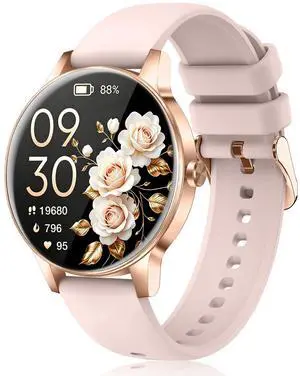 Smart Watch for Women, Ideal Gift, 1.27" HD Fitness Tracker, Answer/Make Calls, 130+ Sports Modes, Heart Rate/Sleep Monitor, IP68 Waterproof, Compatible with iOS & Android Smart Watch for Women, Ideal Gift, 1.27" HD Fitness Tracker, Answer/Make Calls, 130+ Sports Modes, Heart Rate/Sleep Monitor, IP68 Waterproof, Compatible with iOS & Android