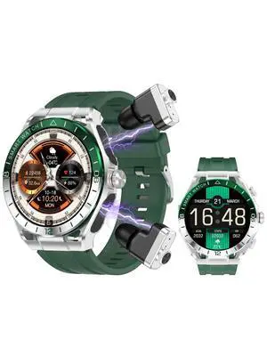 Smart Watch with Earbuds for Men, 1.52-inch Full-Touch HD Screen Metal Body, TWS Sports Earbuds smartwatch 2-in-1, Support Custom dial, Health Monitoring, Message Reminder Smart Watch with Earbuds for Men, 1.52-inch Full-Touch HD Screen Metal Body, TWS Sports Earbuds smartwatch 2-in-1, Support Custom dial, Health Monitoring, Message Reminder