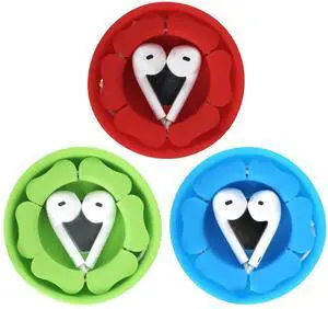 Wired Earbud Case 3 Pack Earphone Headphone Cord Organizer Earbuds Wrap Soft Silicone Magnetic Holder Storage Tangle Free Cable Winder(Red/Blue/Green) Wired Earbud Case 3 Pack Earphone Headphone Cord Organizer Earbuds Wrap Soft Silicone Magnetic Holder Storage Tangle Free Cable Winder(Red/Blue/Green)
