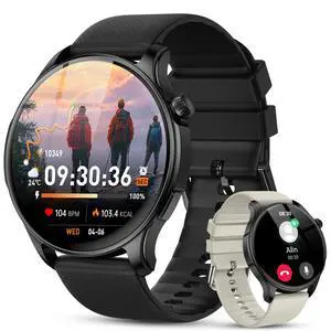 Smart Watch for Men Women Answer/Make Call: Military Smart Watches for Men Fitness Tracker Smartwatch for Android Phones iPhone Compatible Samsung Watches Heart Rate Sleep Monitor IP68 Waterproof Smart Watch for Men Women Answer/Make Call: Military Smart Watches for Men Fitness Tracker Smartwatch for Android Phones iPhone Compatible Samsung Watches Heart Rate Sleep Monitor IP68 Waterproof